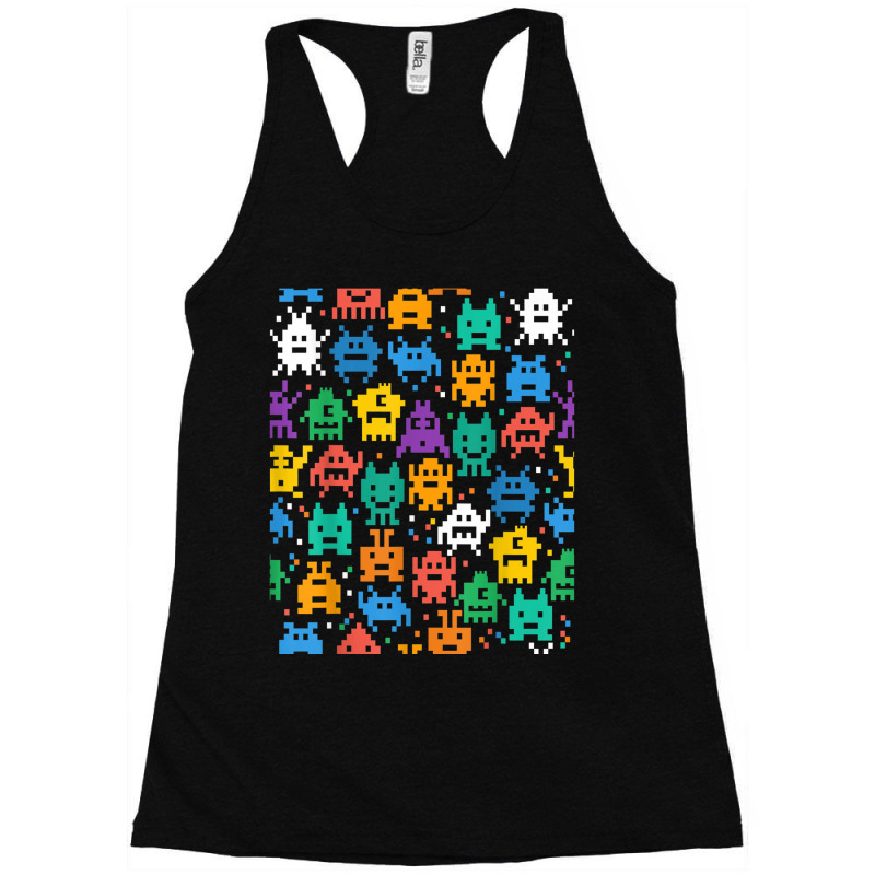 Invaders I Love 80s Retro 8 Bit Space Monsters Racerback Tank by Hoang95 | Artistshot