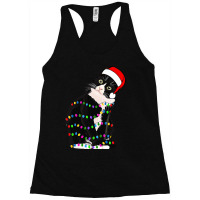 Cat Wrapped Up In Christmas Lights 98 Racerback Tank | Artistshot