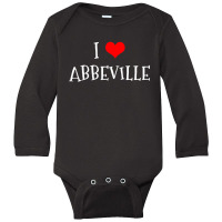 I Love Abbeville County Long Sleeve Baby Bodysuit | Artistshot