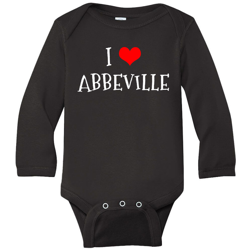 I Love Abbeville County Long Sleeve Baby Bodysuit by thanchashop | Artistshot