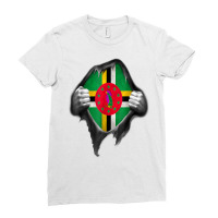 Dominica Flag T Shirt Dominican Roots Dna T Shirt Ladies Fitted T-shirt | Artistshot