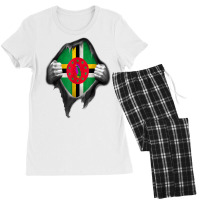 Dominica Flag T Shirt Dominican Roots Dna T Shirt Women's Pajamas Set | Artistshot