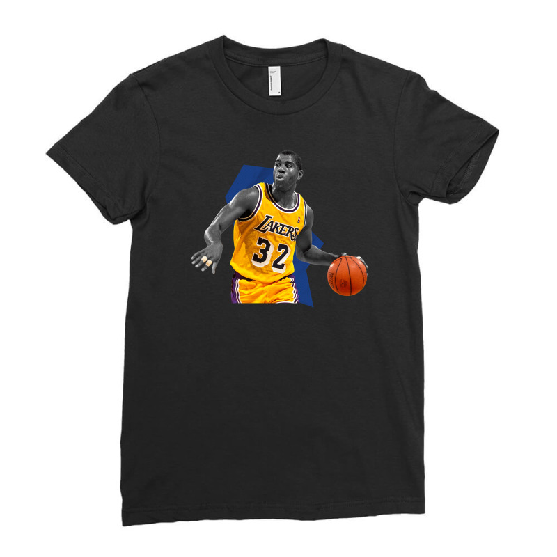 Magic Johnson Ladies Fitted T-Shirt by BrandonJames | Artistshot