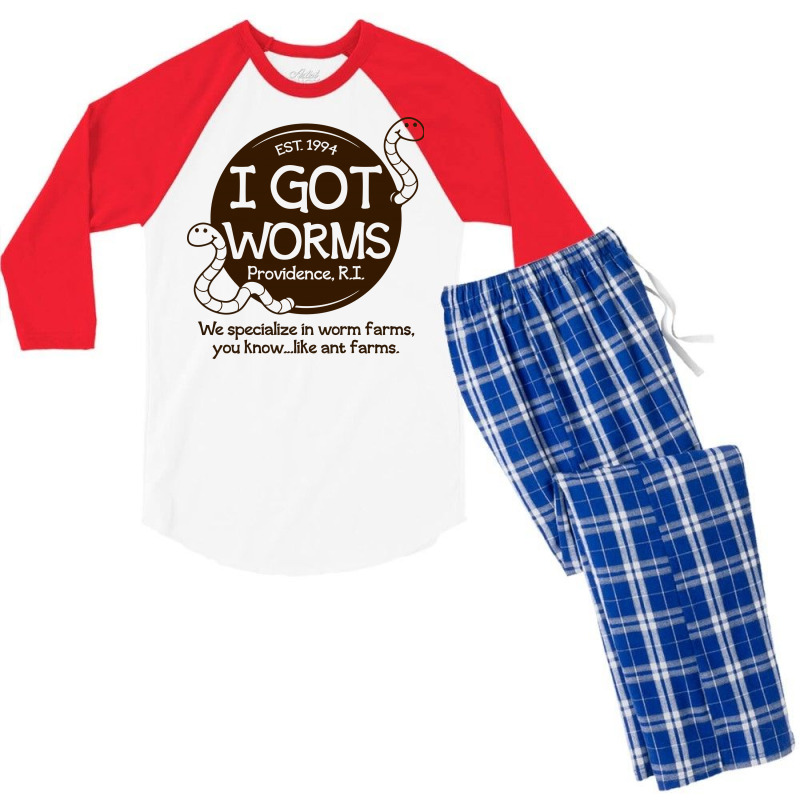 I Got Worms Men's 3/4 Sleeve Pajama Set | Artistshot