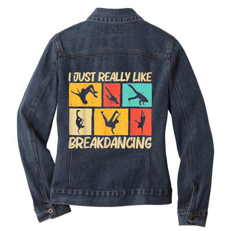 Cool Breakdancing For Men Women Hip Hop Dance Break Dancing T Shirt Ladies Denim Jacket by JerrodHeathGaylon | Artistshot