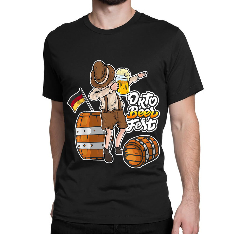 Cool Dabbing German Man With Beer Mug Shirt Oktoberfest T Shirt Classic T-shirt by JerrodHeathGaylon | Artistshot