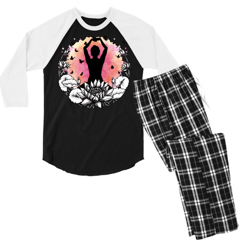 Meditation Yoga T Shirtmeditation And Yoga T Shirt (5) Men's 3/4 Sleeve Pajama Set | Artistshot