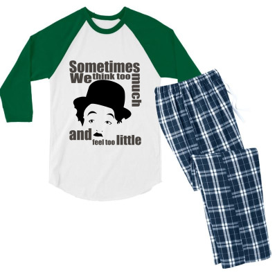 Charlie Chaplin Men's 3/4 Sleeve Pajama Set Designed By Yudyud