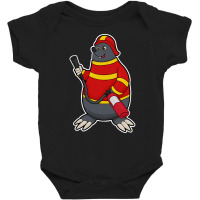 Fire Department T  Shirt Mole As Firefighter With Fire Extinguisher T Baby Bodysuit | Artistshot