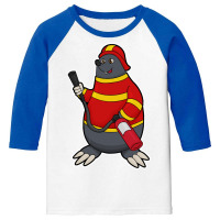 Fire Department T  Shirt Mole As Firefighter With Fire Extinguisher T Youth 3/4 Sleeve | Artistshot