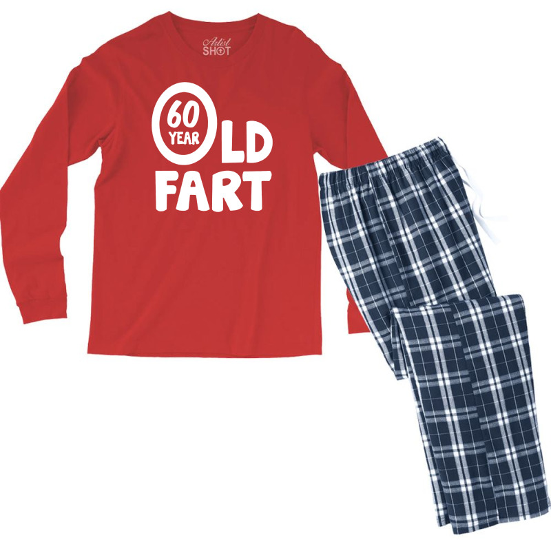 60th Birthday 60 Year Old Fart Men s Long Sleeve Pajama Set. By Artistshot