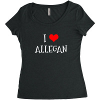 I Love Allegan County Women's Triblend Scoop T-shirt | Artistshot