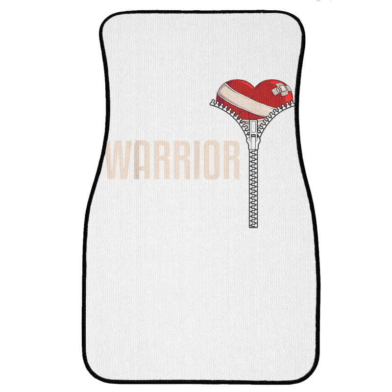 Funny Open Heart Surgery Recovery Art For Men Women Warrior T Shirt Front Car Mat | Artistshot