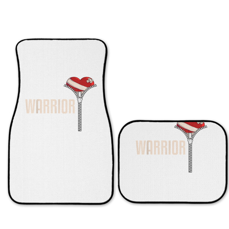 Funny Open Heart Surgery Recovery Art For Men Women Warrior T Shirt Full Set Car Mats | Artistshot