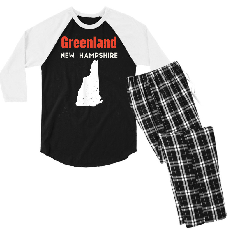 New Hampshire Usa State America Travel Greenland T Shirt Men's 3/4 Sleeve Pajama Set | Artistshot