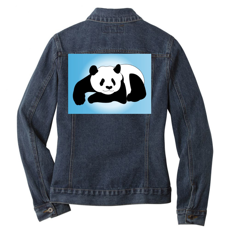 Mommy Panda Ladies Denim Jacket by Artango | Artistshot