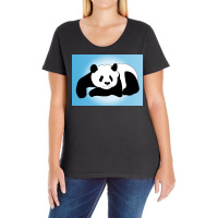 Mommy Panda Ladies Curvy T-shirt | Artistshot