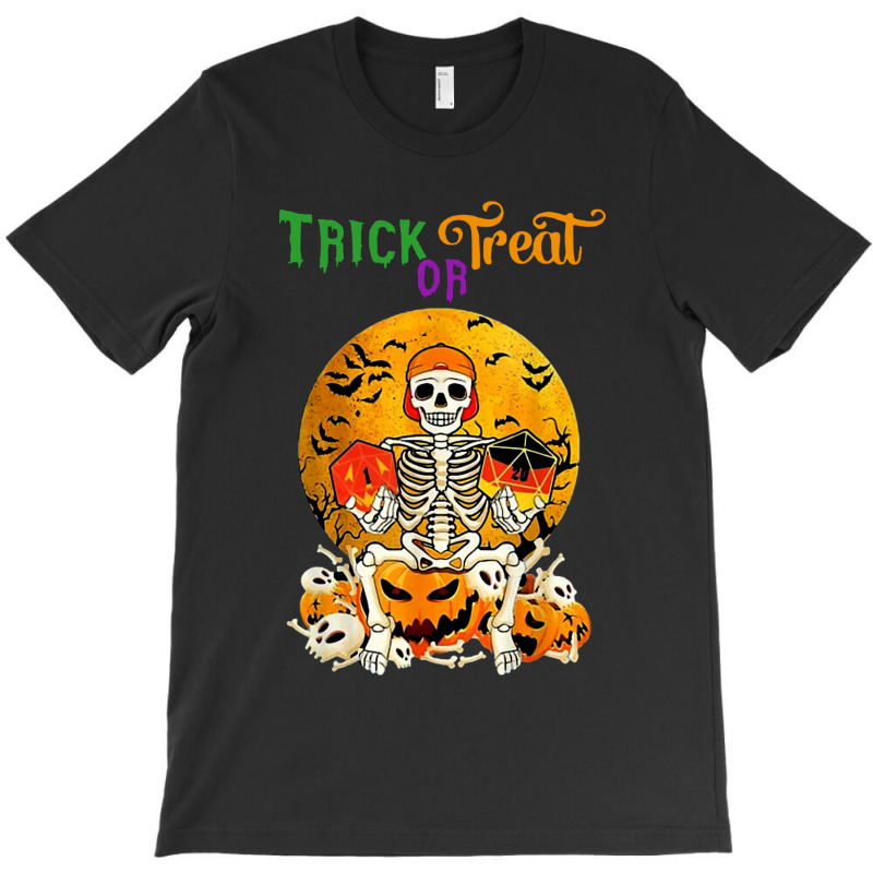 Trick Or Treat Skeleton Roll For Initiative Role Playing T-Shirt by Agus w | Artistshot