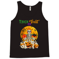 Trick Or Treat Skeleton Roll For Initiative Role Playing Tank Top | Artistshot