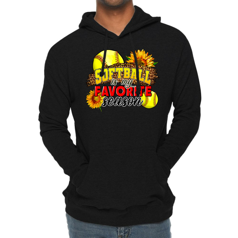 Softball Is My Favorite Season Lightweight Hoodie by LillyAllenDesigns | Artistshot