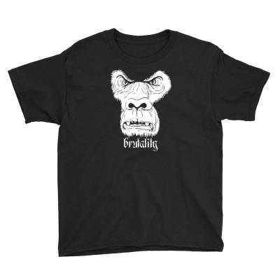 Brutality King Kong Guerilla Animal Cool Vector Stylish Youth Tee Designed By Zxco Tees