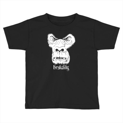 Brutality King Kong Guerilla Animal Cool Vector Stylish Toddler T-shirt Designed By Zxco Tees