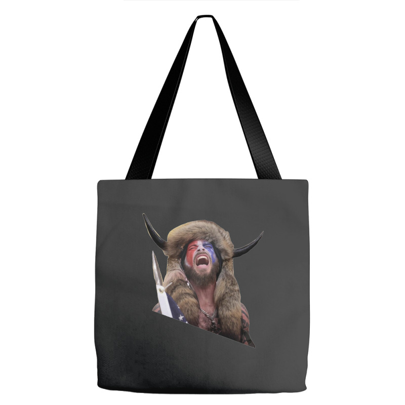 The Horned Shirtless Trump Protestor Tote Bags | Artistshot