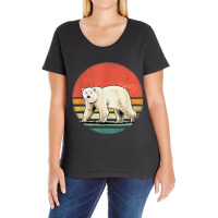 Retro Vintage Polar Bear Cool Polar Bear Lover Ladies Curvy T-shirt | Artistshot