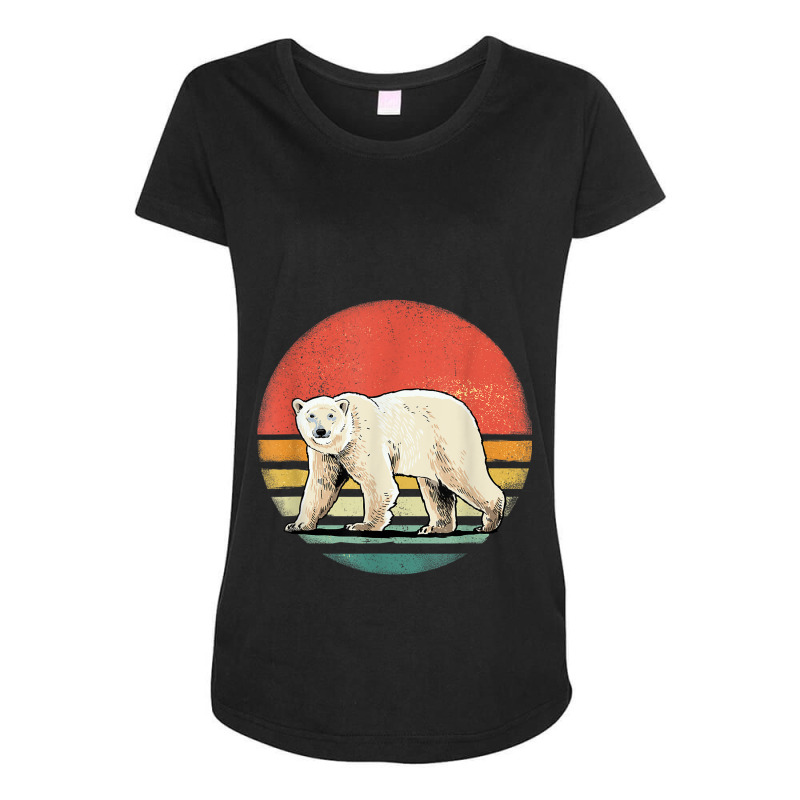 Retro Vintage Polar Bear Cool Polar Bear Lover Maternity Scoop Neck T-shirt by Hoang95 | Artistshot