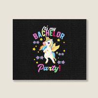 Girls Bachelor Party Unicorn Bachelorette Landscape Canvas Print | Artistshot