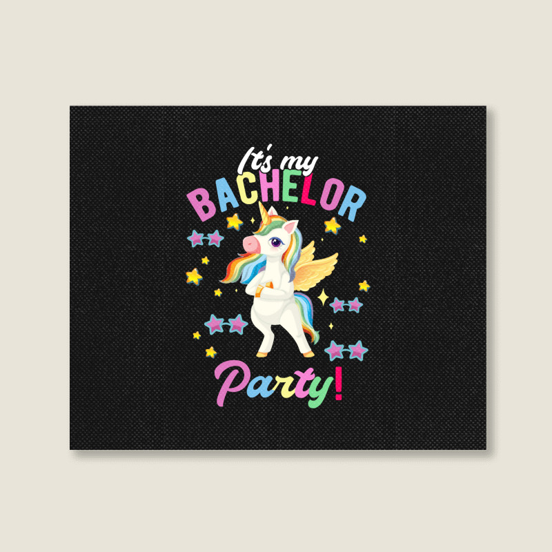 Girls Bachelor Party Unicorn Bachelorette Landscape Canvas Print | Artistshot