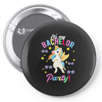 Girls Bachelor Party Unicorn Bachelorette Pin-back Button | Artistshot