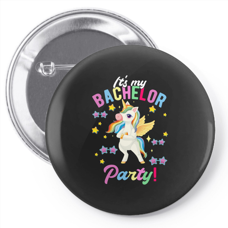 Girls Bachelor Party Unicorn Bachelorette Pin-back Button | Artistshot