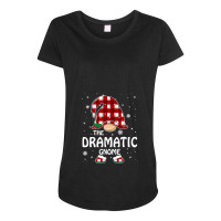 Dramatic Gnome Buffalo Plaid Matching Family Christmas T Shirt Maternity Scoop Neck T-shirt | Artistshot