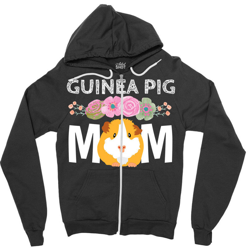 Guinea Pig Mom Shirt Cavy Women Girl Clothes Mother S Day Zipper Hoodie | Artistshot