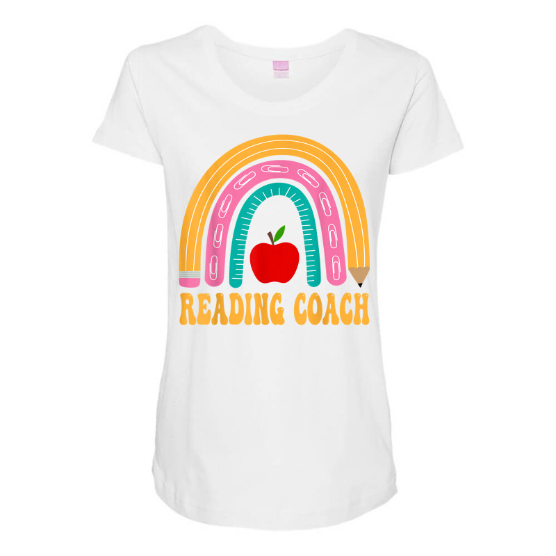 Reading Coach Rainbow Pencil Back To School Appreciation T Shirt Maternity Scoop Neck T-shirt by survisgn | Artistshot