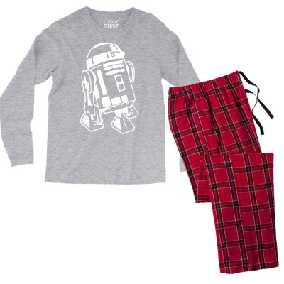 R2 D2 Retro Star Wars Sci Fi Lucas Men's Long Sleeve Pajama Set Designed By Katabudi