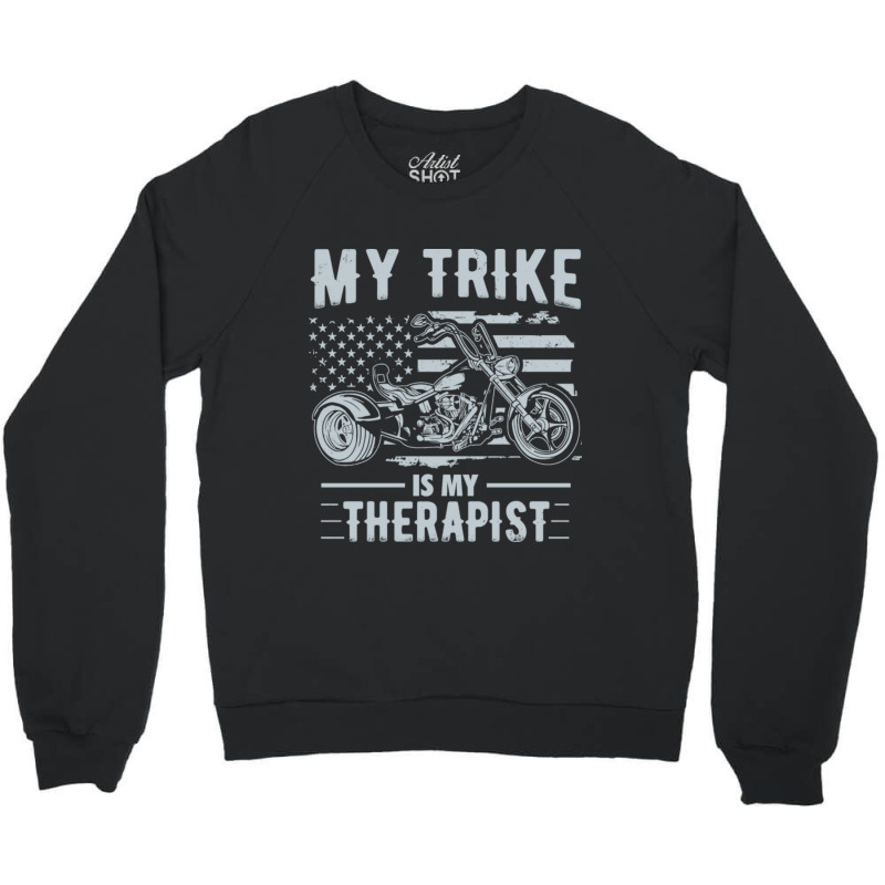 Triker Motorcycle Trikes Biker Crewneck Sweatshirt by moonlight2270 | Artistshot