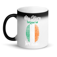 Irish Pride Fingerprint   My Story Started In Ireland Flag T Shirt Magic Mug | Artistshot