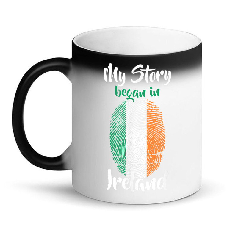 Irish Pride Fingerprint   My Story Started In Ireland Flag T Shirt Magic Mug by puawhla | Artistshot