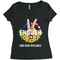 Enough End Gun Violence No Gun Women's Triblend Scoop T-shirt | Artistshot