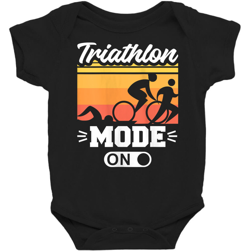 Womens Triathlon Mode On Cycling Swimming Running Triathlete Tank Top Baby Bodysuit | Artistshot