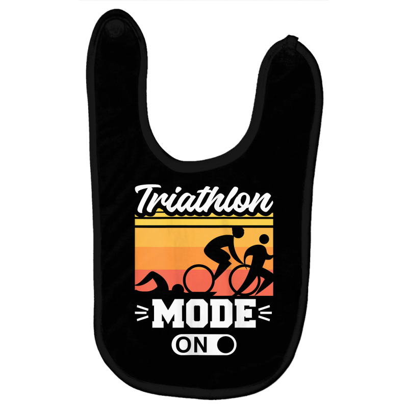 Womens Triathlon Mode On Cycling Swimming Running Triathlete Tank Top Baby Bibs | Artistshot