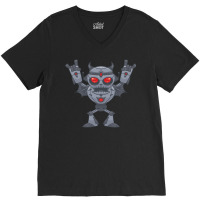 Metalhead - Heavy Metal Robot Devil V-neck Tee | Artistshot