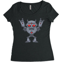 Metalhead - Heavy Metal Robot Devil Women's Triblend Scoop T-shirt | Artistshot