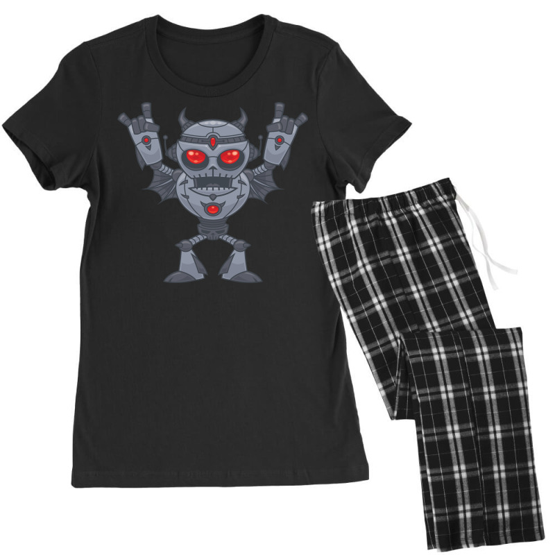 Metalhead - Heavy Metal Robot Devil Women's Pajamas Set by fizzgig | Artistshot