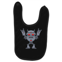 Metalhead - Heavy Metal Robot Devil Baby Bibs | Artistshot