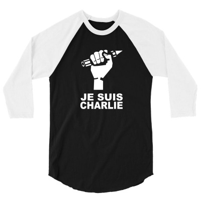 Je Suis Charlie 3/4 Sleeve Shirt Designed By Zxco Tees