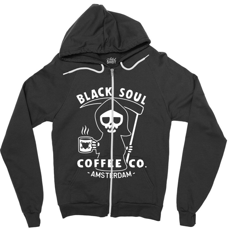 Amsterdam Black Soul Cafe Zipper Hoodie by trasheatercomicsart | Artistshot