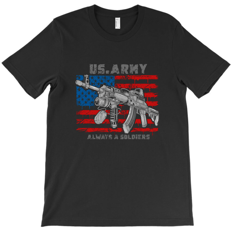 America Usa Army Machine Gun T-shirt | Artistshot